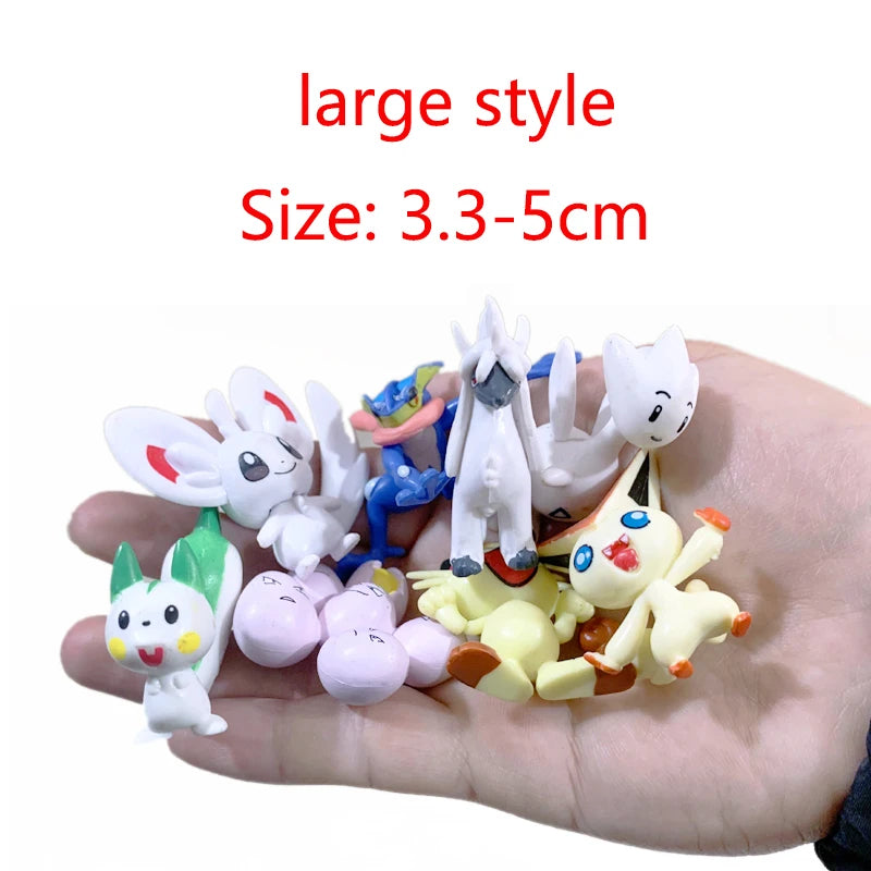 Oversized Pokemon Action Figure Large 3.3-5CM Not Repeating Figures Model Toys Pokémon Figure Pikachu Anime Kids Collect Gifts