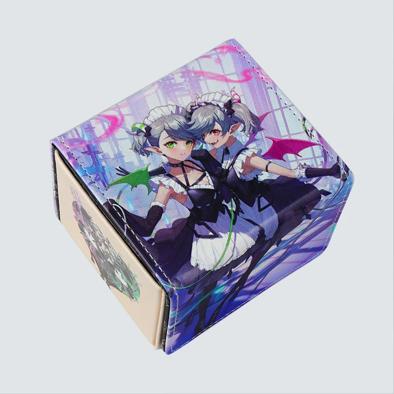 Anime Pokemon Pikachu Deck Box The Starry Night Style Yugioh WS OCG PTCG Trading Cards Pu Leather Storage Collection Box 110+