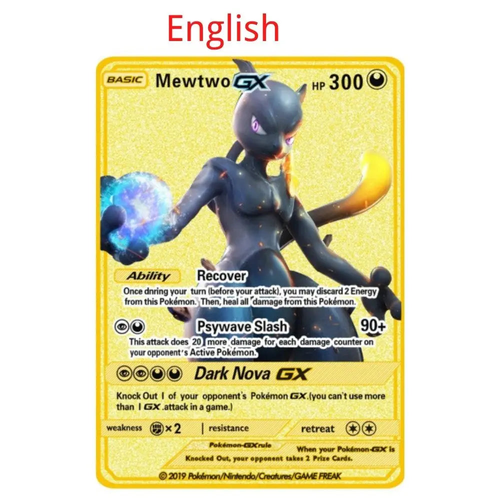10000 point arceus vmax pokemon metal cards DIY card pikachu charizard golden limited edition kids gift game collection cards