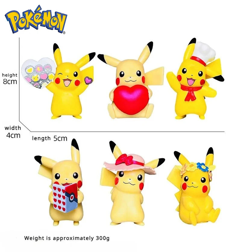 Pokemon Monsters Anime Figure Kawaii Pikachu Action Figures PVC Adult Collection Pocket Model Dolls Collection Model Toy Gift