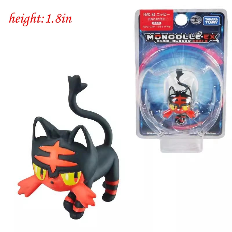 ORIGINAL Pokemon Anime Figure Toy Pikachu Gengar Charizard Dragonite Lucario Psyduck Eevee Cartoon Figurine Model  Decor Gift