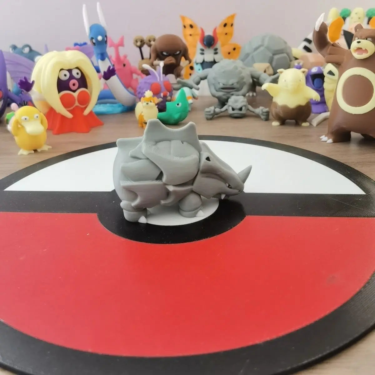 Hot Sale Pokemon Rhyhorn Rhydon Anime World1:20 Action Figure Cute Doll 3d Print Model Desktop Ornaments Collection Kid Toy Gift