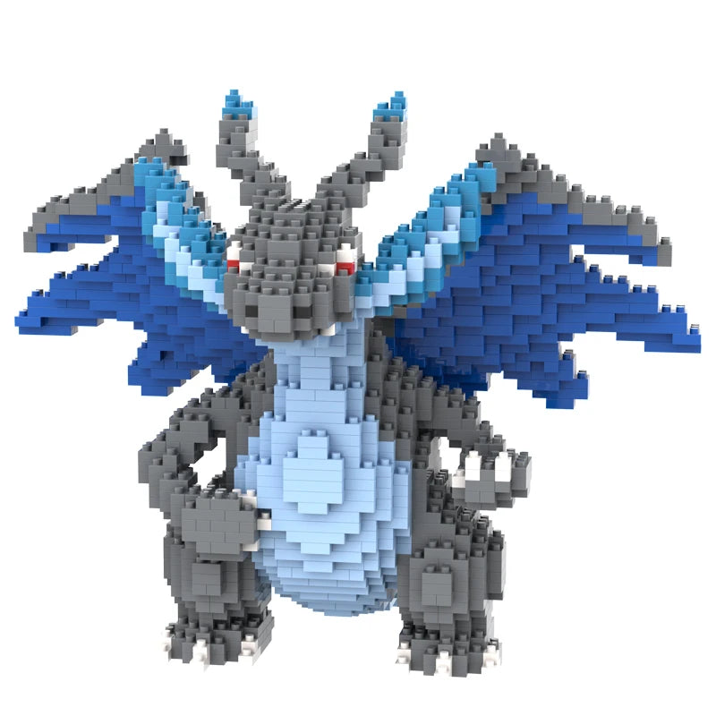 Pokemon Building Block Lucario Mewtow Cubone Gyarados Gengar Piplup Mega Charizard Figure DIY Assembly Micro Bricks Toys for Kid