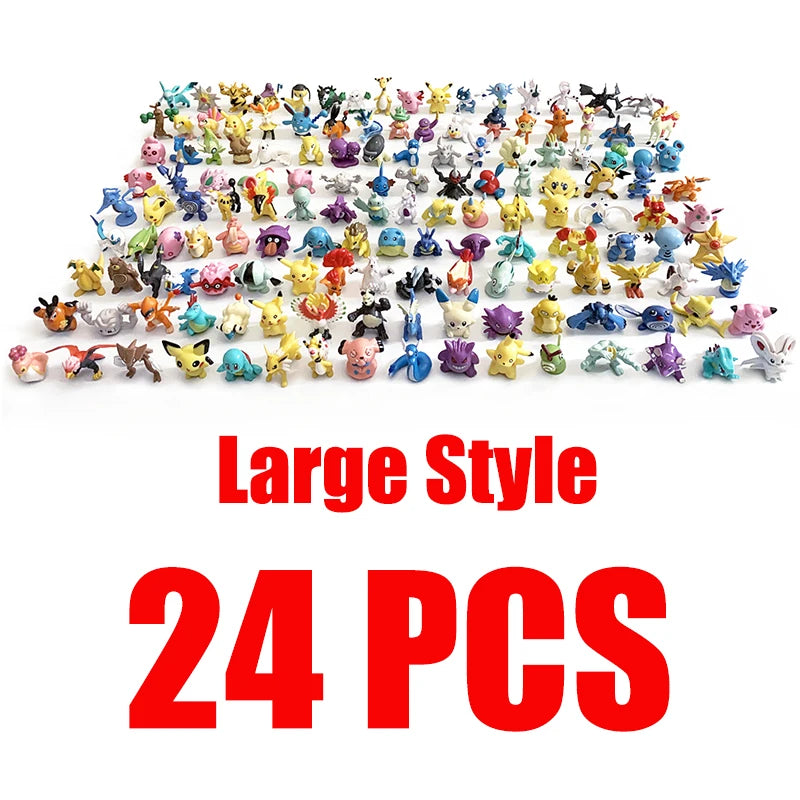 Oversized Pokemon Action Figure Large 3.3-5CM Not Repeating Figures Model Toys Pokémon Figure Pikachu Anime Kids Collect Gifts