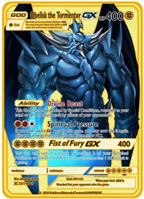 Pokemon English Metal Game Collection Card Anime Figure Charizard Pikachu Blastoise Mewtwo Battle Collection Carte Card Toy Gift