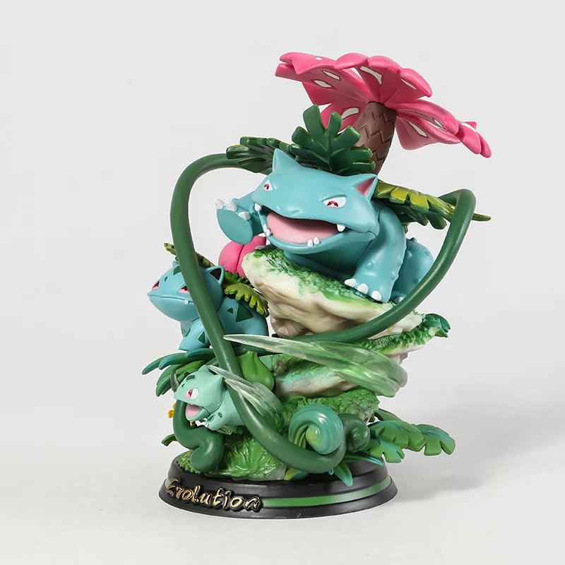 Pokemon Evolution Charizard Charmander Mewtwo Mew PVC Figure Collectible Model Toy with Light