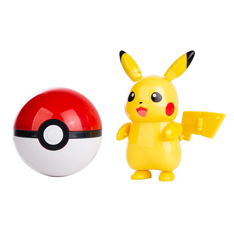 Pokemon Anime Figure Charizard Pikachu Mewtwo Pocket Monster Action Deformation Pokeball Toy Figures Model Kids Christmas Gift