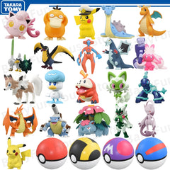 Original Takara Tomy Pokemon Figure Toy Snorlax Scream Tail Keldeo Lycanroc Poke Ball Pikachu Mimikyu Mewtwo Model Dolls Gifts