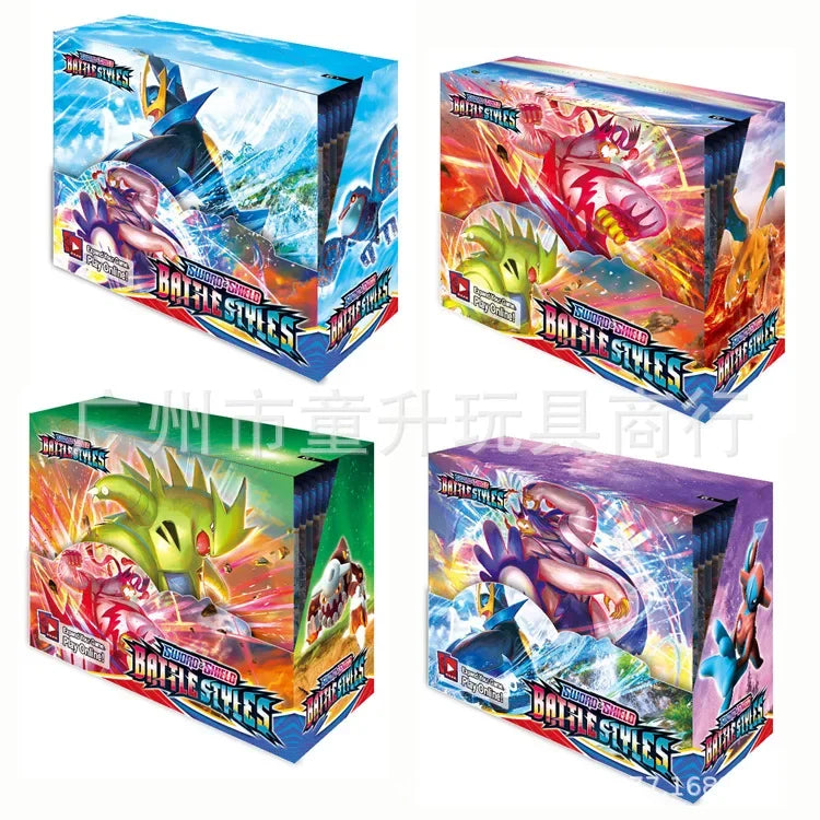 360pcs Pokémon Collection Game Card Booster Card Pack Sword and Shield Series Prismatic Evolutions - Toy Gift Flash Card