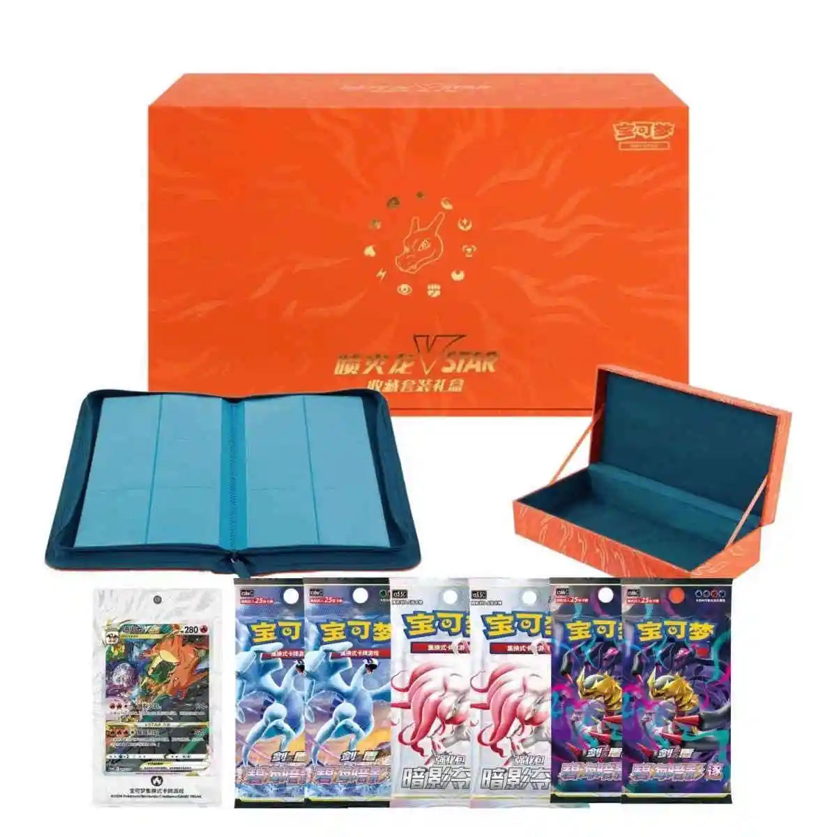 Genuine Pokemon Card Charizard Mewtwo Vstar Collectible Gift Box Simplified Chinese Ptcg Trading Cards Children Birthday Gifts