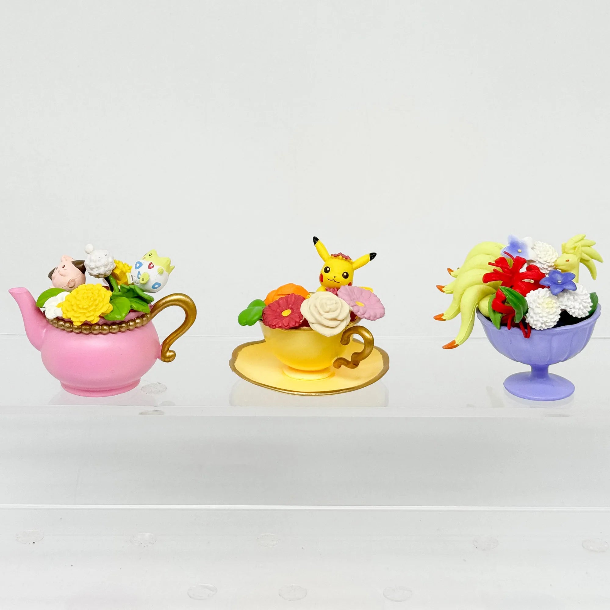 Pokemon Teacup Garden Miniature Landscape Ornament Pikachu Squirtle Desktop Ornament Anime Peripheral Gifts