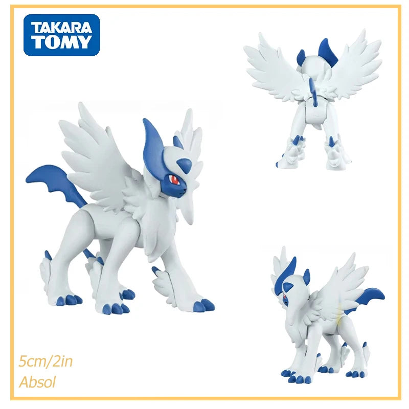 Originanl Tomy Takara Pokemon Action Figurine Toy Snorlax Terapagos Scream Tail Figure Kilowattrel Absol Collection Statue Dolls