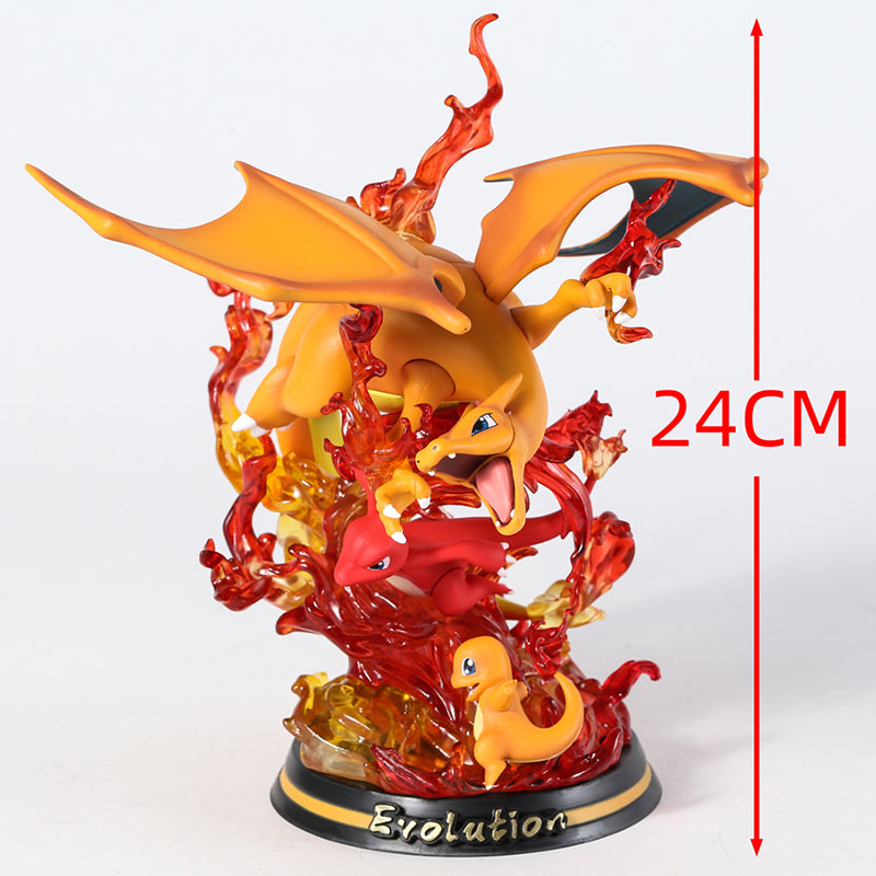 Pokemon Evolution Raichu Pikachu Pichu Light Up Statue Figure Collectible Model Toy