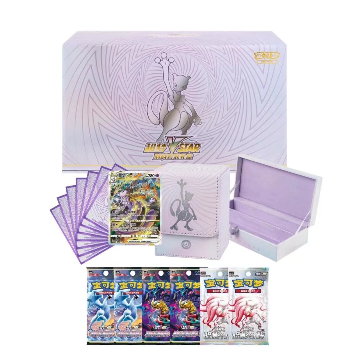 Genuine Pokemon Card Charizard Mewtwo Vstar Collectible Gift Box Simplified Chinese Ptcg Trading Cards Children Birthday Gifts