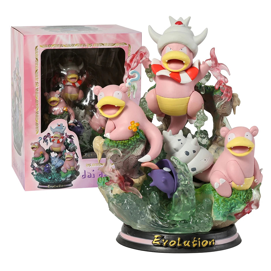 Pokemon Evolution Charizard Charmander Mewtwo Mew PVC Figure Collectible Model Toy with Light