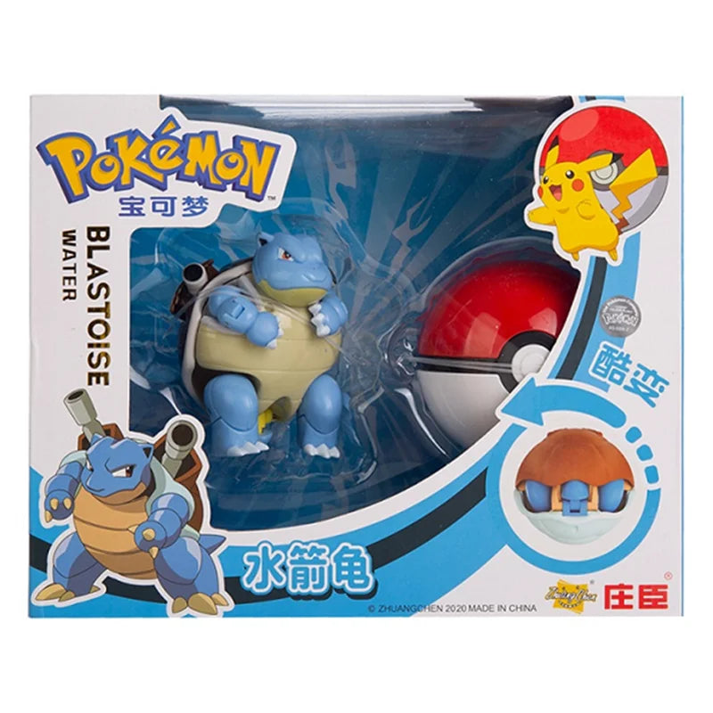 Pokemon Anime Figure Charizard Pikachu Mewtwo Pocket Monster Action Deformation Pokeball Toy Figures Model Kids Christmas Gift