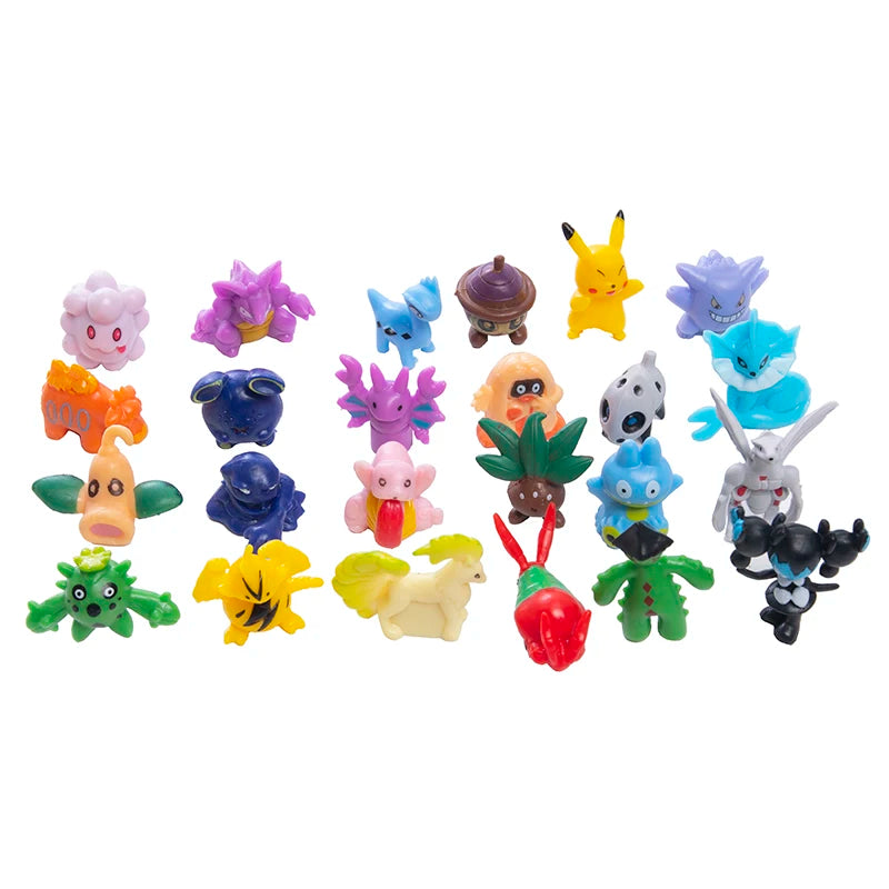 25-100 Pcs Pokemon Figures Large Size 3.5-6 Cm Not Repeating Different Styles Pikachu Charizard Pet Collect Model Kids Toy Gifts