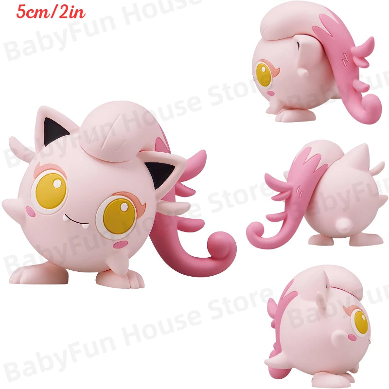 Original Takara Tomy Pokemon Figure Toy Snorlax Scream Tail Keldeo Lycanroc Poke Ball Pikachu Mimikyu Mewtwo Model Dolls Gifts