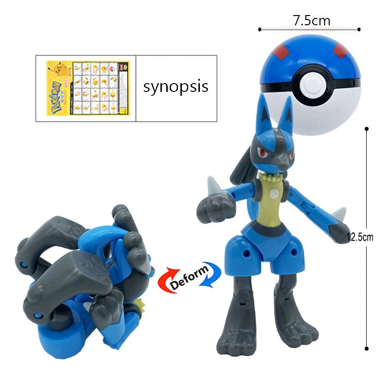 Pokemon Pokeball Box Set Toys Pocket Monster Pikachu ASH-Greninja Lucario Eevee Anime Action Figure Model Toy Gifts