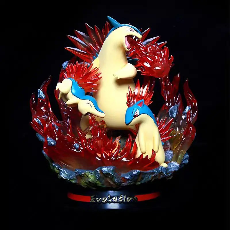 Pokemon Figura Evolution Eevee Action Figure Charizard Raichu Mewtwo Dragonite Venusaur Gengar Illuminous Model Decoration Gifts