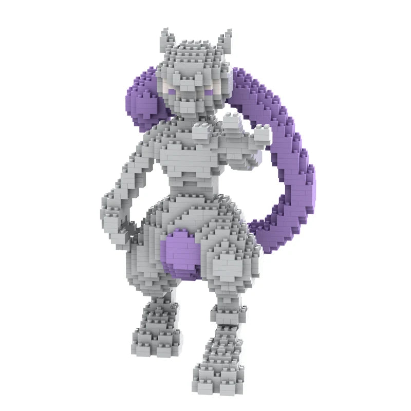 Pokemon Building Block Lucario Mewtow Cubone Gyarados Gengar Piplup Mega Charizard Figure DIY Assembly Micro Bricks Toys for Kid