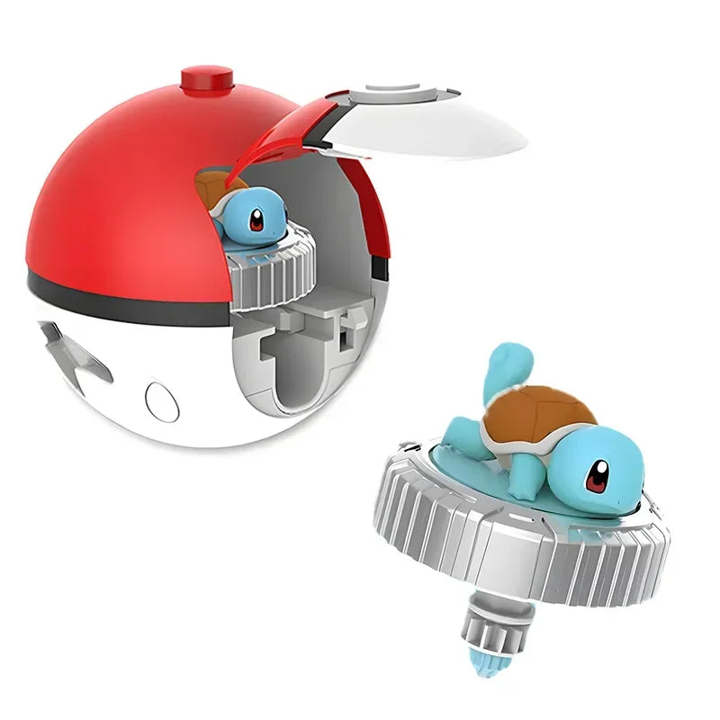 Pokemon Arena Set Spinning Top Ball Game Battle Pokeball Box Anime Figure Pikachu Charmander Squirtle Mew Eevee for Toy Child