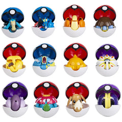 Pokemon Anime Figure Charizard Pikachu Mewtwo Pocket Monster Action Deformation Pokeball Toy Figures Model Kids Christmas Gift