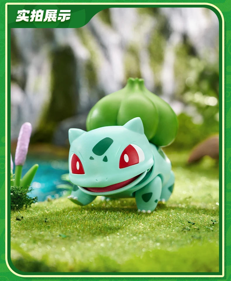 Original BLOKEES Pokemon Slowpoke Bulbasaur Squirtle Charcadet Snorlax Pikachu Blind Box Surprise Action Figure Anime Doll Toys