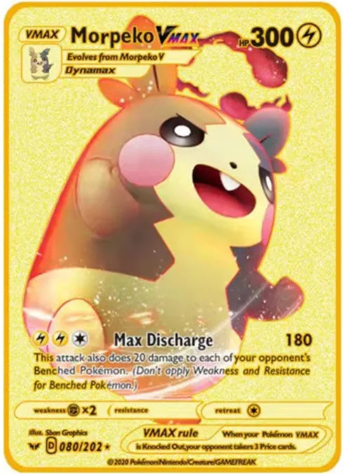 Pokemon English Metal Game Collection Card Anime Figure Charizard Pikachu Blastoise Mewtwo Battle Collection Carte Card Toy Gift