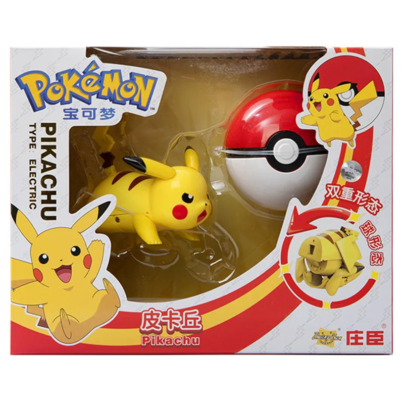 Pokemon Anime Figure Charizard Pikachu Mewtwo Pocket Monster Action Deformation Pokeball Toy Figures Model Kids Christmas Gift