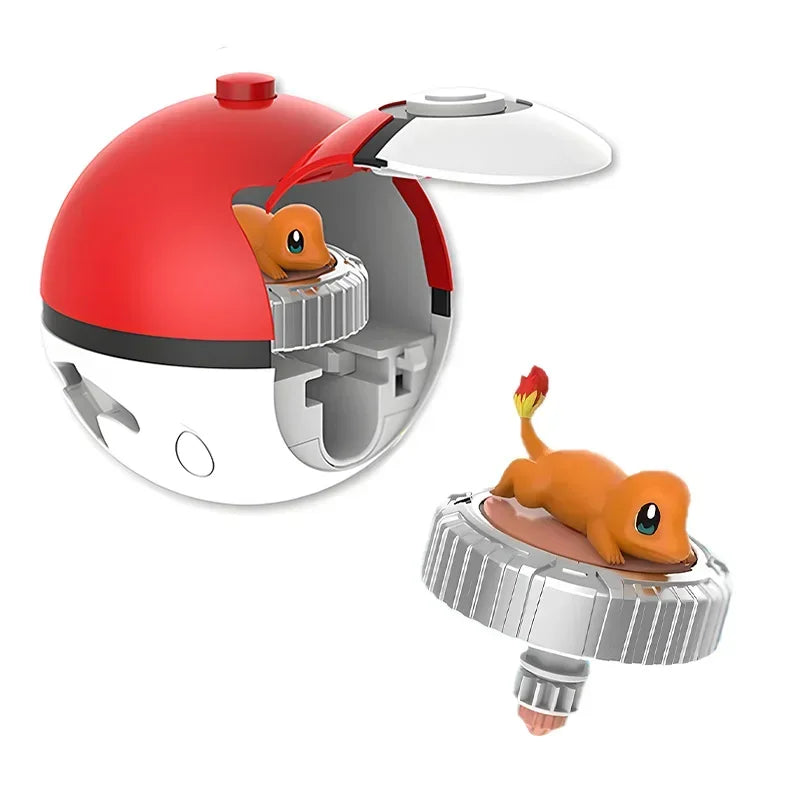 Pokemon Arena Set Spinning Top Ball Game Battle Pokeball Box Anime Figure Pikachu Charmander Squirtle Mew Eevee for Toy Child