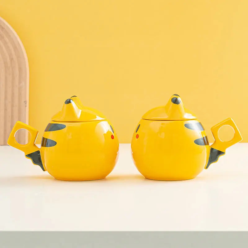 320ml Cute Pokemon Pikachu Ceramic Mug Creative Anime Modelling Children's Breakfast Milk Cup Coffee Tea Water Cup Boy Girl Gift