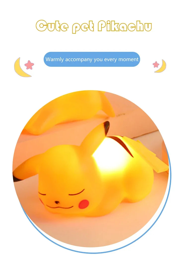 Pokemon Pikachu Squirtle Night Light Glowing Children Toy Pokemon Pikachu Cute Bedside Lamp Children Birthday Christmas Present