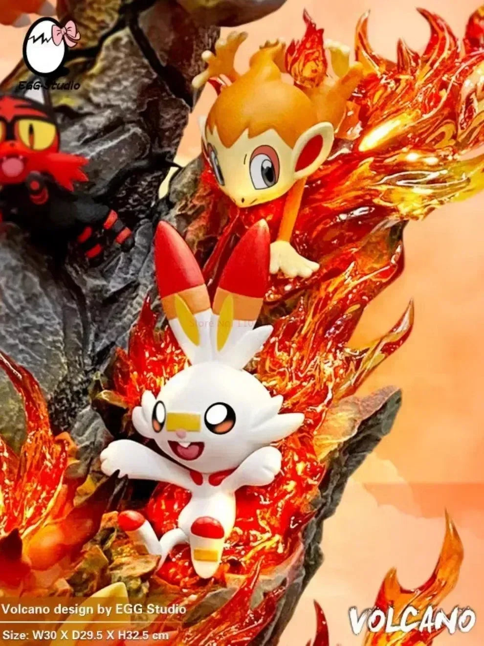 Anime Pokemon Charizard Family Figure Bucket Ocean Blastoise Valley Collectible Action Figurine Statue Dolls Model Ornaments