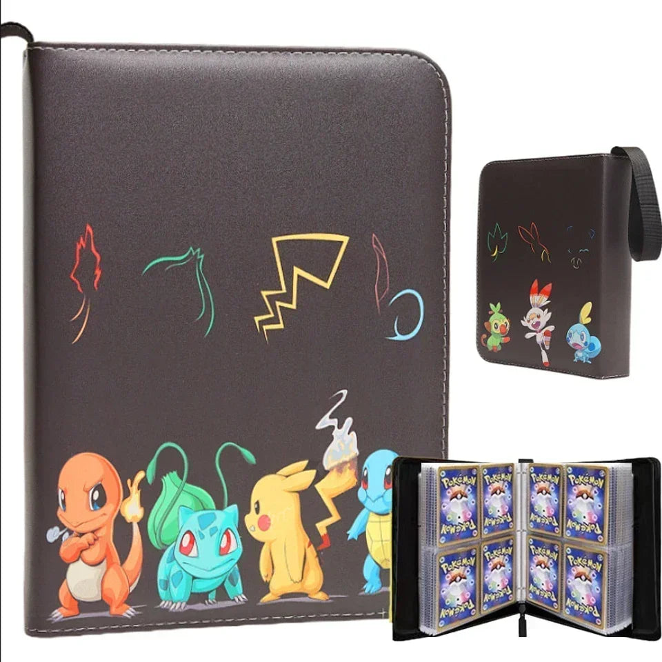 /*-Pokemoned Card Clip Monster Card Album Anime Album Classic Portable Storage Card Book Waterproof 400PCS PU Zipper Photo Album
