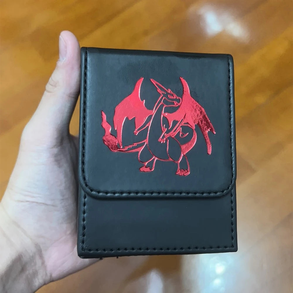 Cartoon Pokemon Card Deck Storage Box Kawaii Eevee Pu Ptcg Brand Box Gengar Large Capacity Card Deck Box Ws Card Case Toys