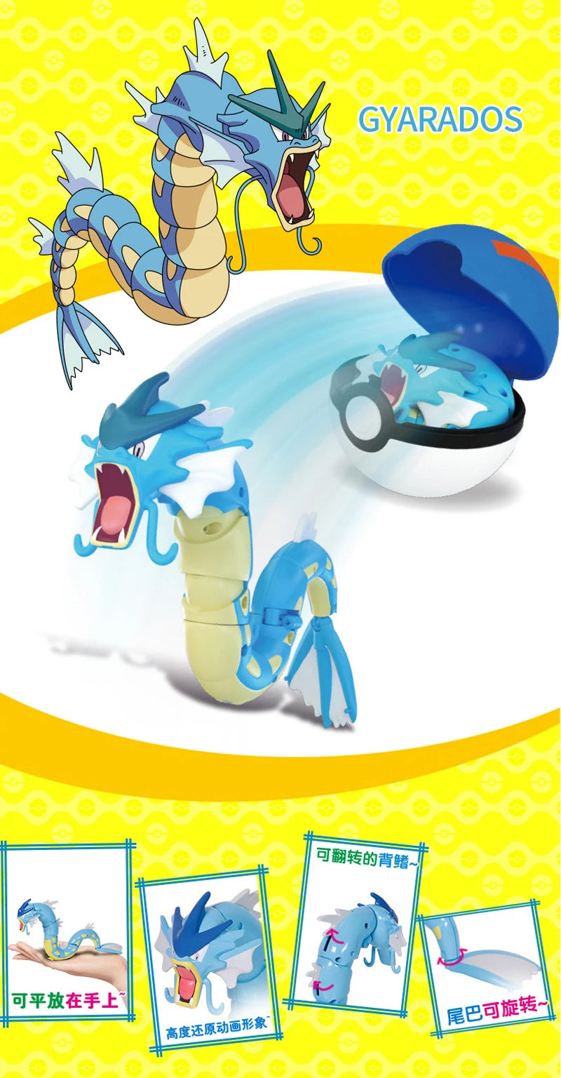 18 style Pokemon Figures Toys elf Monsters Ball Model Pikachu Gengar Pokeball Dragonite Snorlax Pokeball Action Figures gift