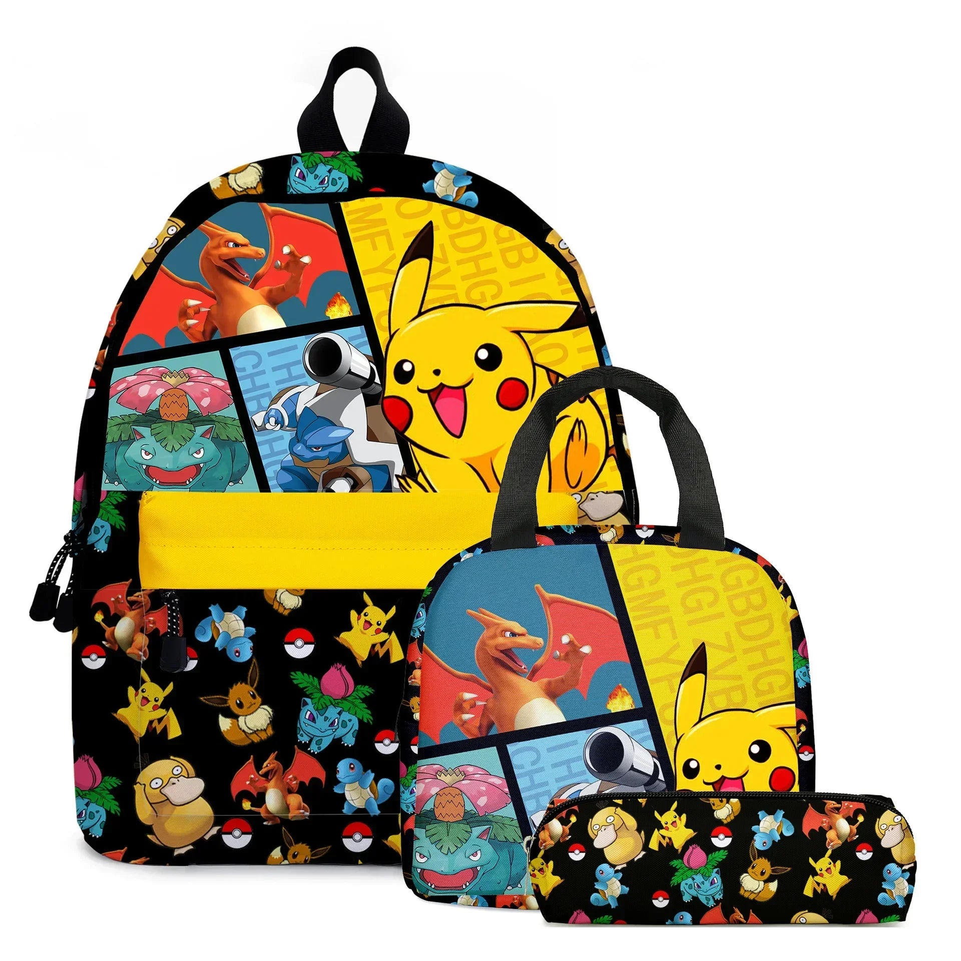 Pokemon School Bags Backpacks Pikachu Anime Figures Kids Bags Big Capacity Travel Bag Girls Boys Christmas Gifts Toys