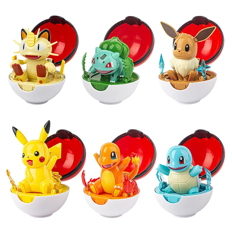 Pokemon Pokeball Box Set Toys Pocket Monster Pikachu ASH-Greninja Lucario Eevee Anime Action Figure Model Toy Gifts