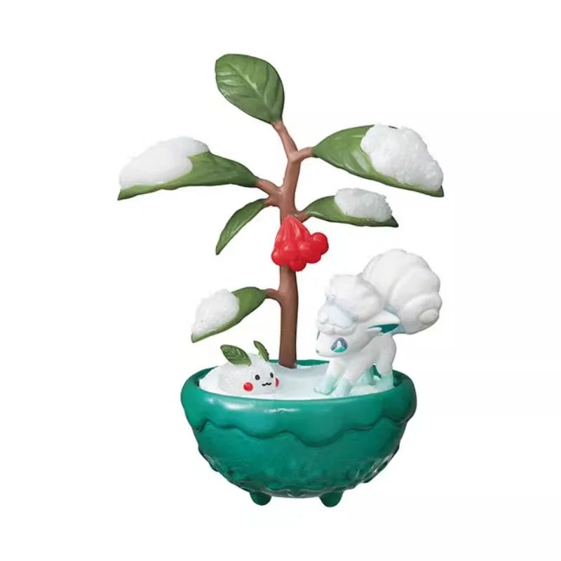 Re-ment Pokemon Pikachu Vulpix Ho-Oh Poliwag Mawile Lucario Potted Plant Figure Blind Box Toys Model Collection Ornaments Gifts