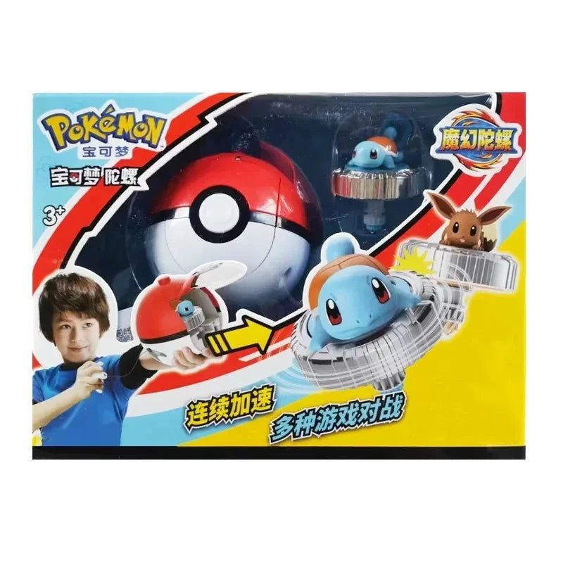 Pocket Monsters Pokemon Spinning Top Arena Figure Top Ball Battle Gyro Pikachu Charmander Squirtle Mew Eevee Elf Children Toy