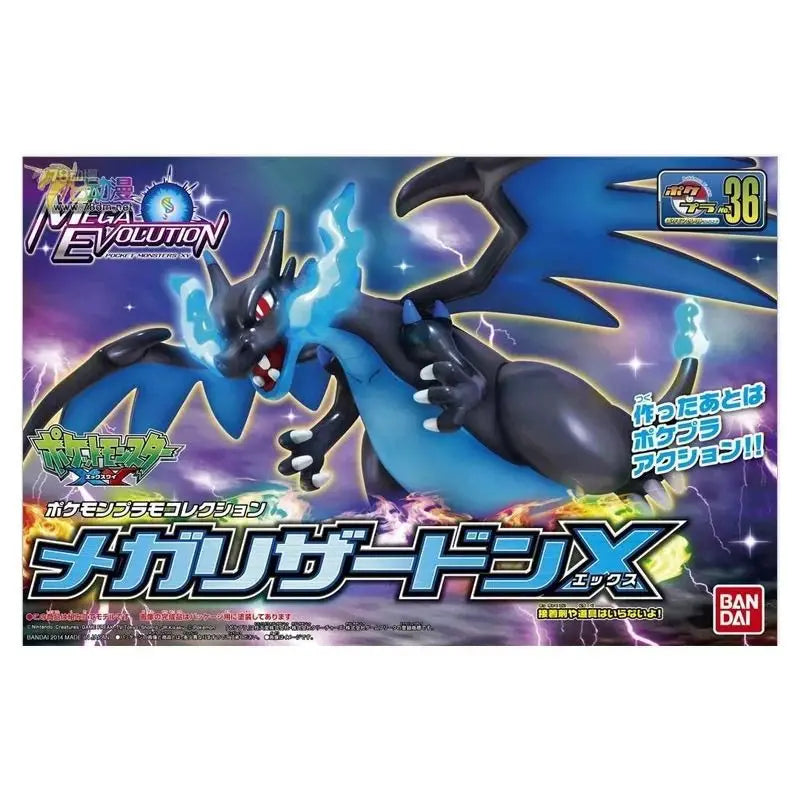 Bandai Original Pokemon Action Figures Mega Lucario Mega Charizard X Meowscarada Scizor Dolls DIY Assembly Collection Model gift