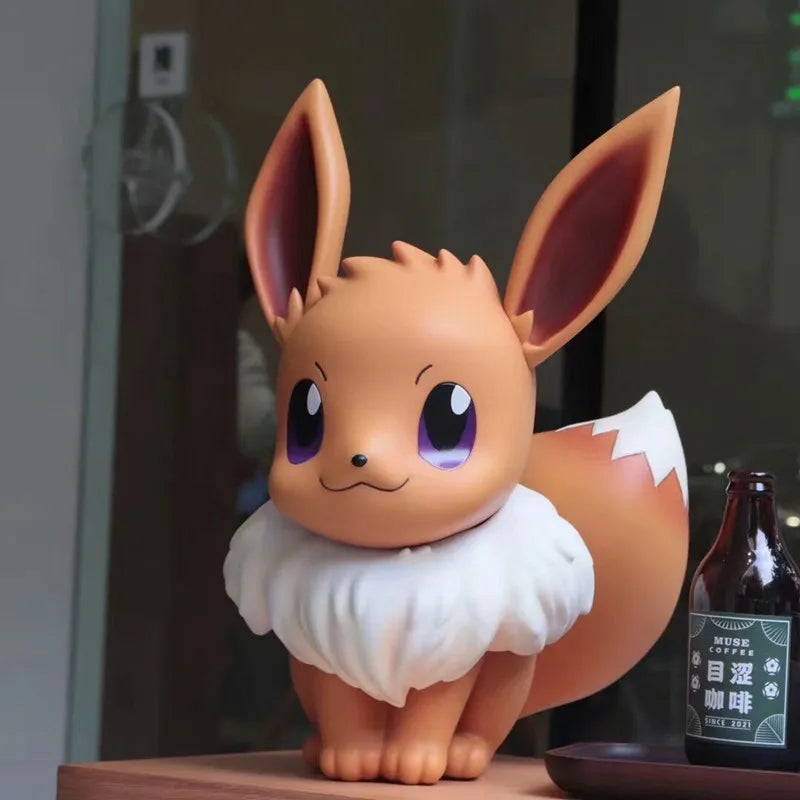 40cm Pokemon Big Size 1:1 Eevee Action Anime Figure Toys Kawaii Cartoon Doll Office/home Ornaments Toys Gifts for Children Teens