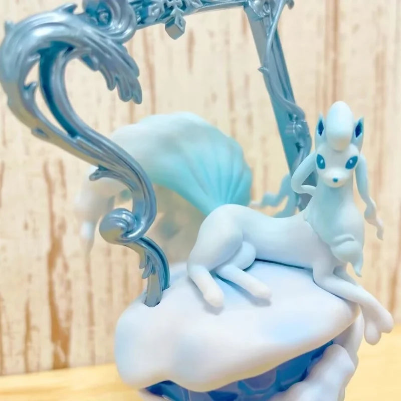 Re-Ment Pokemon Figures Decor Frame Collection Alolan Ninetales Ceruledge Serperior Pikachu Suicune Sylveon Toy Surprise Gift