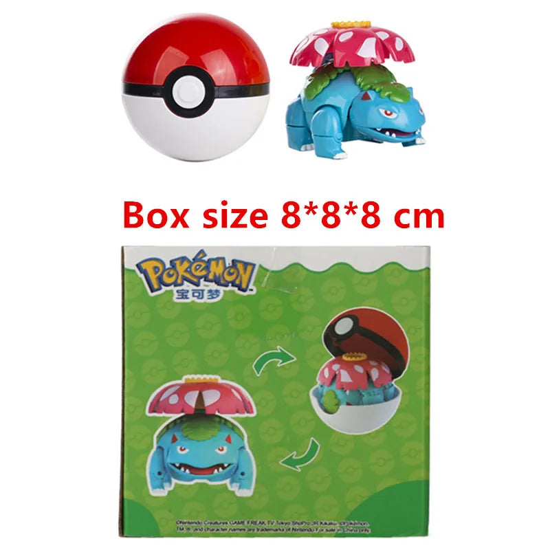 Pokemon Anime Figure Charizard Pikachu Mewtwo Pocket Monster Action Deformation Pokeball Toy Figures Model Kids Christmas Gift
