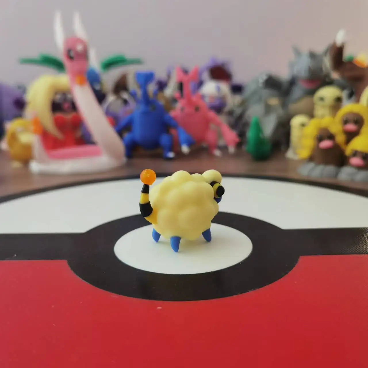 1:20 Anime Mareep Flaaffy Ampharos Figure Proportion World Diy 3D Printing Cute Cartoon Character Desktop Model Children Gift