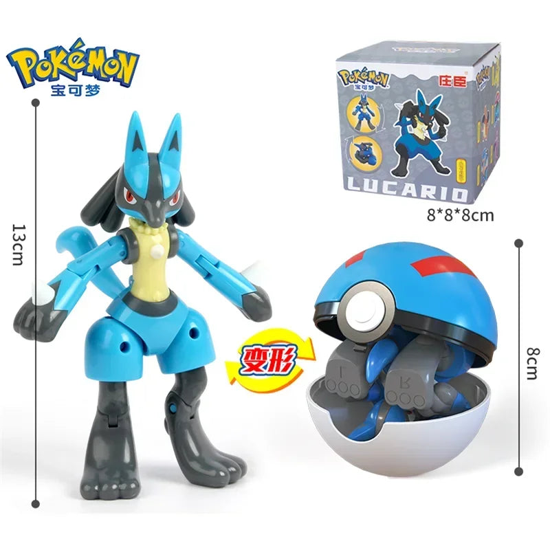 Original Pokemon Elf Ball Toys Pocket Monsters Figures Model Pikachu Gengar Elf Ball Dragonite Snorlax Lapras Kids Toy