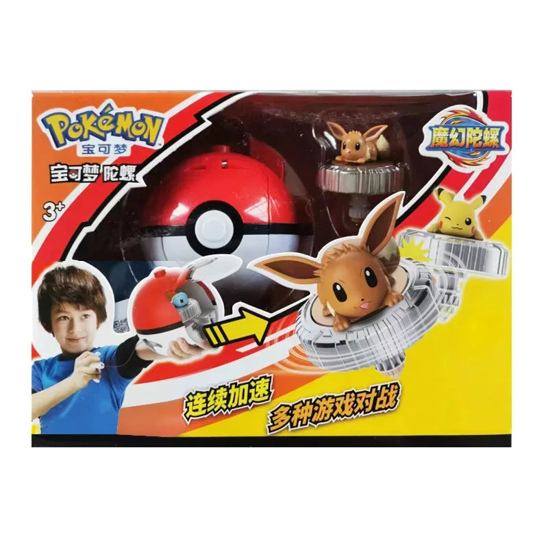 Pocket Monsters Pokemon Spinning Top Arena Figure Top Ball Battle Gyro Pikachu Charmander Squirtle Mew Eevee Elf Children Toy