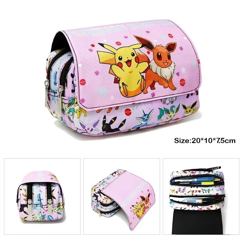 Pokemon School Bags Backpacks Pikachu Anime Figures Kids Bags Big Capacity Travel Bag Girls Boys Christmas Gifts Toys