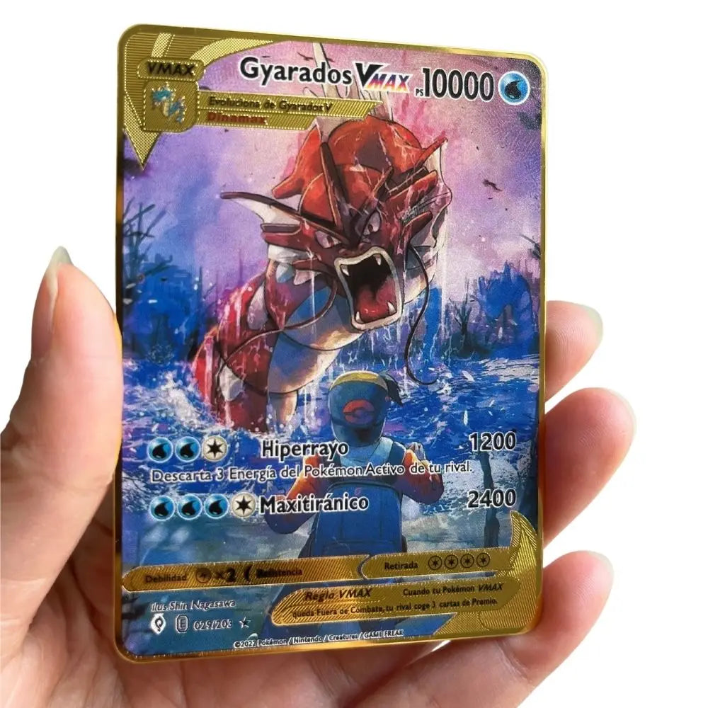 2025 new 10000 Arceus Vmax Gx gold pocket monster card Spanish iron metal Pokmo Letters children's gift game collection card